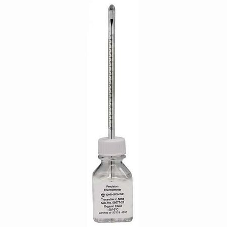 DIGI-SENSE Certified Freezer Bottle Thermometer, -2 08077-21